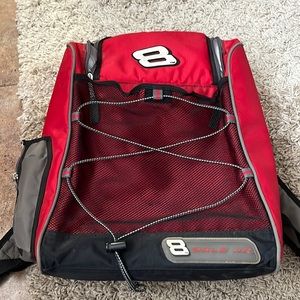 Dale Jr red racing backpack